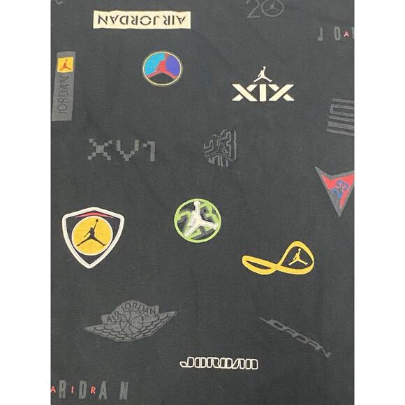 Air Jordan Loose Fit Jumpman Women's XL Art Logo Allover Print Tee Short Sleeve - Picture 2 of 8